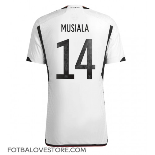Německo Jamal Musiala #14 Domácí Dres MS 2022 Krátkým Rukávem